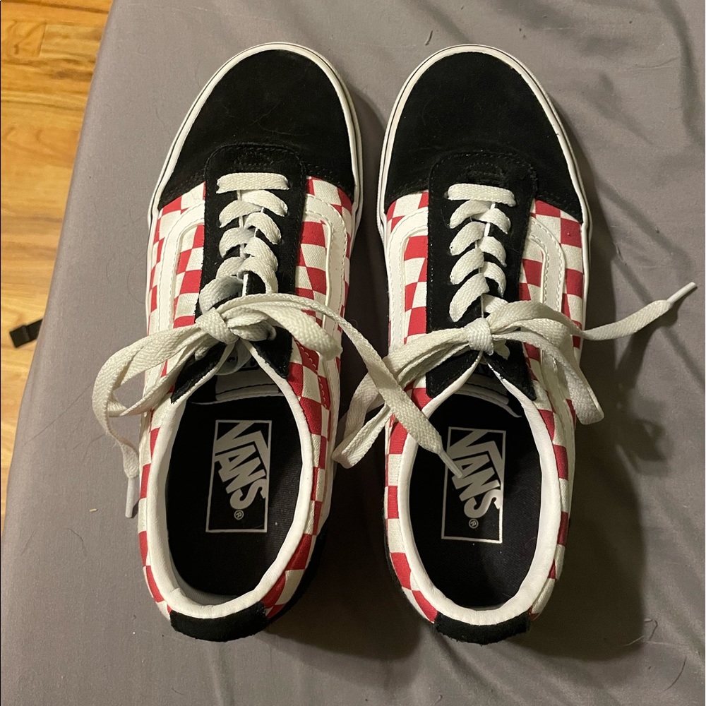 RED CHECKERED VANS